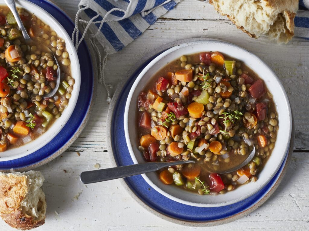 Tasty, filling, and meat-free, slow Cooker Lentil Soup
