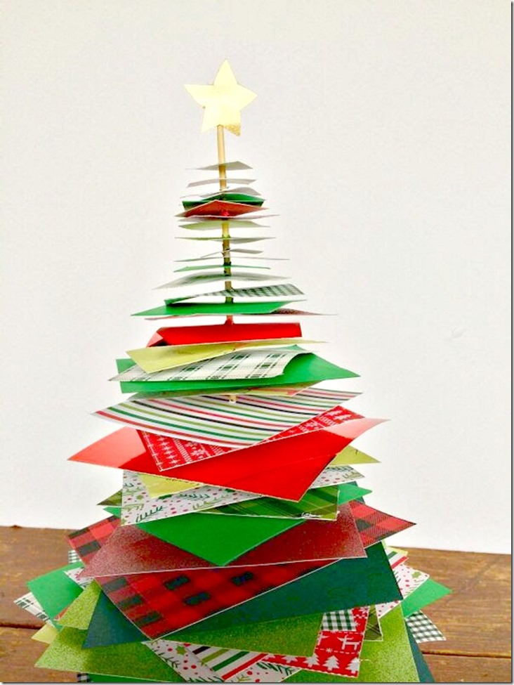 Quick and easy Stacked Paper Christmas Tree
