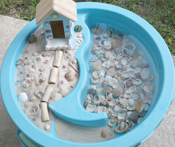 Beach sensory play and small world