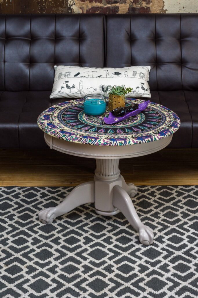 beautiful boho inspired fabric table