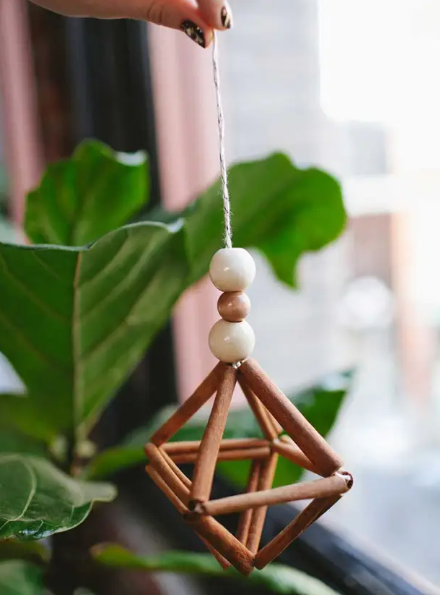 pretty handmade Cinnamon Stick Himmeli Ornaments