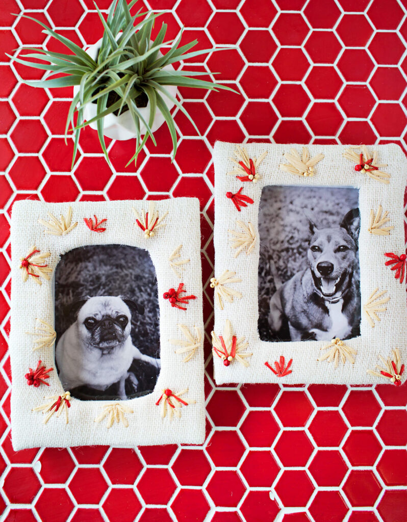 Cute little embroidered photo frame