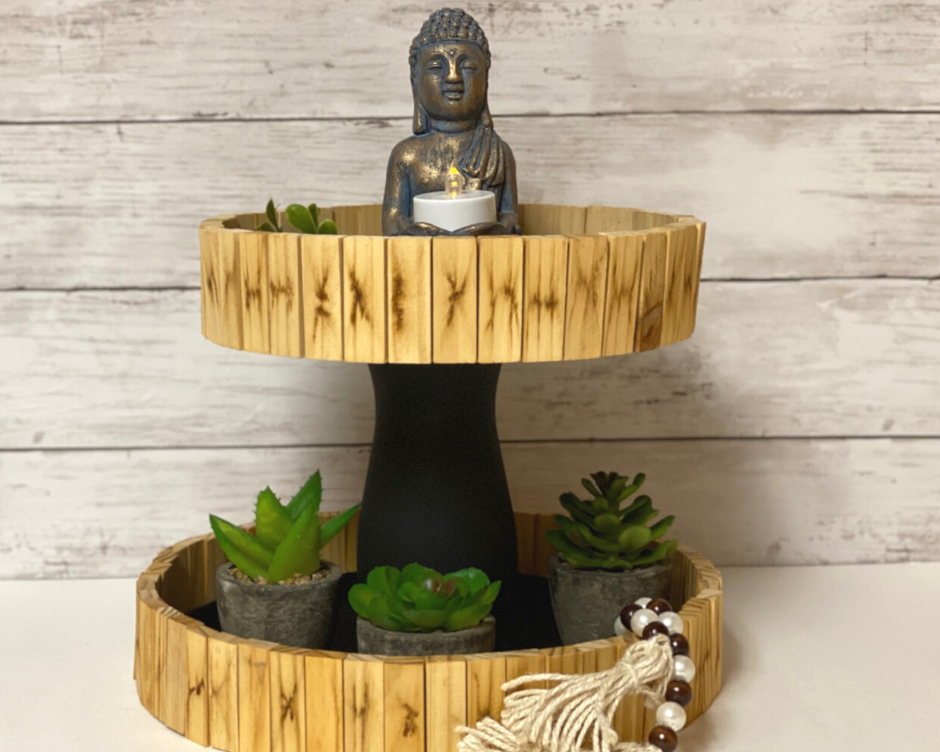 Homemade Tiered Jenga Tray