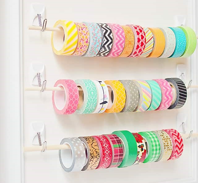 fabulous washi tape storage for craft room organization