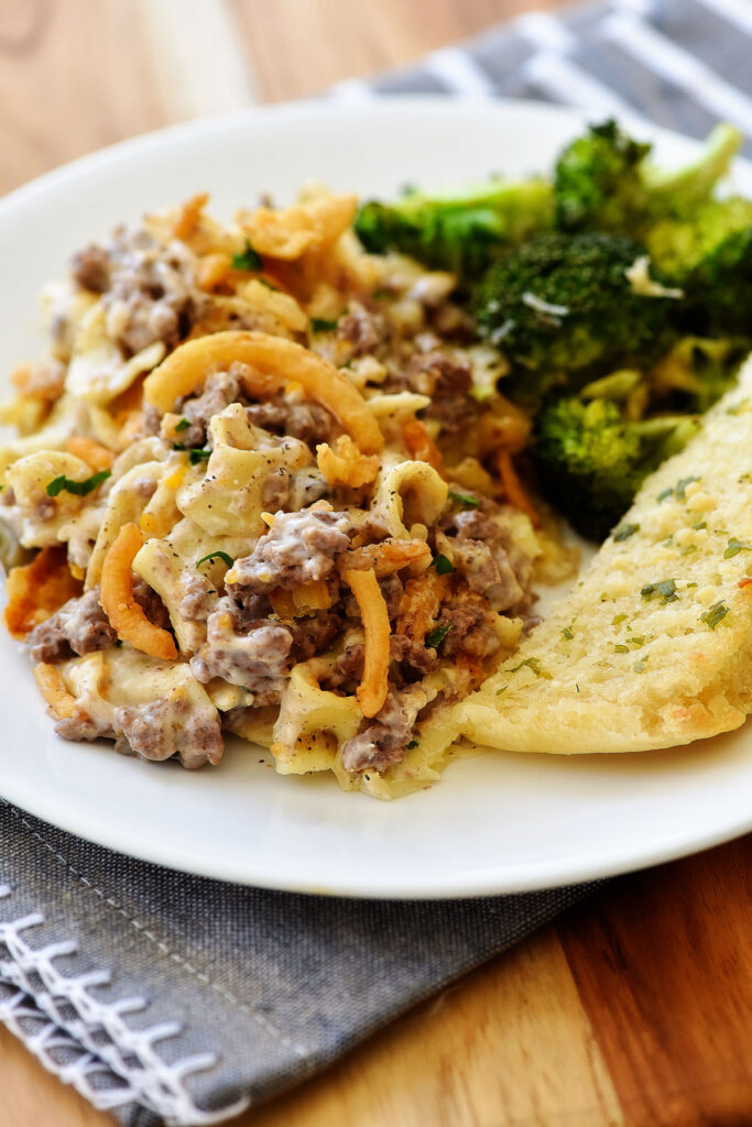 full of flavor and so comforting French Onion Beef Casserole perfect for winter