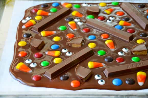 easy and ghoulish Halloween Candy Bark