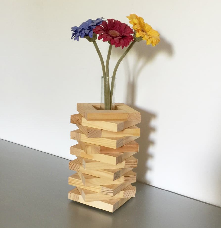 Flower Vase Out Of Jenga Game