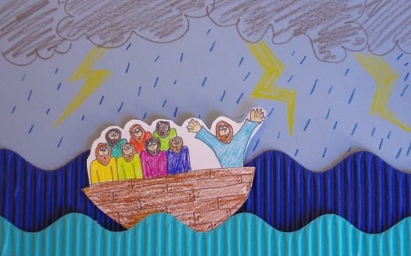 Jesus calms the storm bible kids craft
