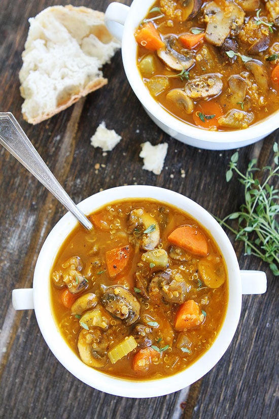 Mushroom Quinoa Soup perfect meal for a chilly day