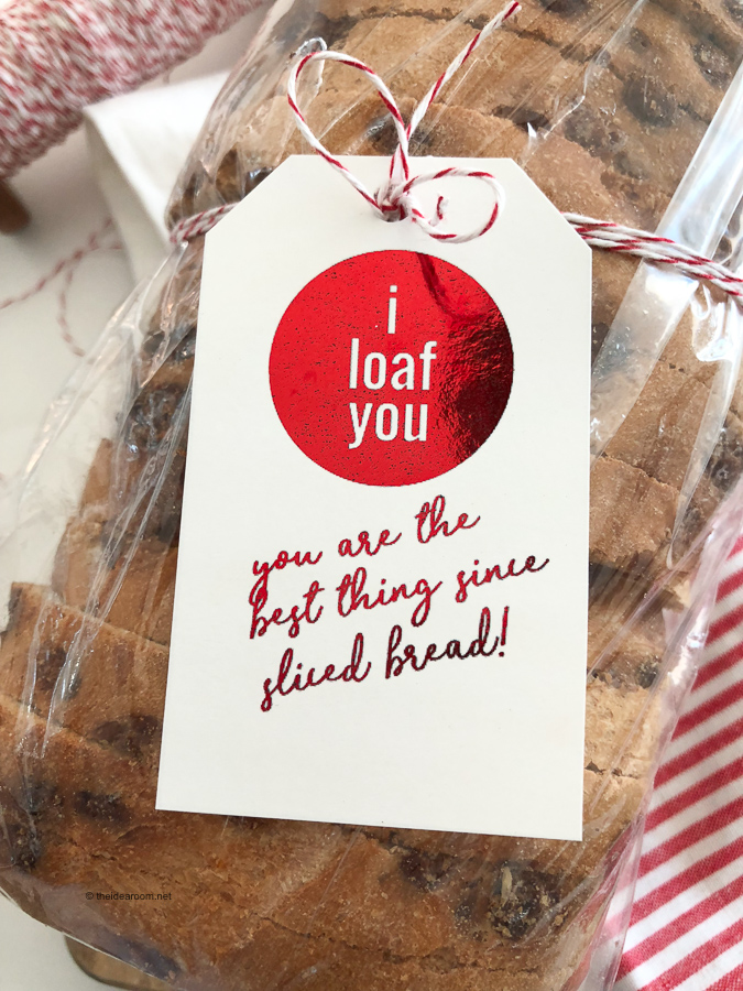 Printable Bread Gift Tags – I Loaf You to use for some bread 