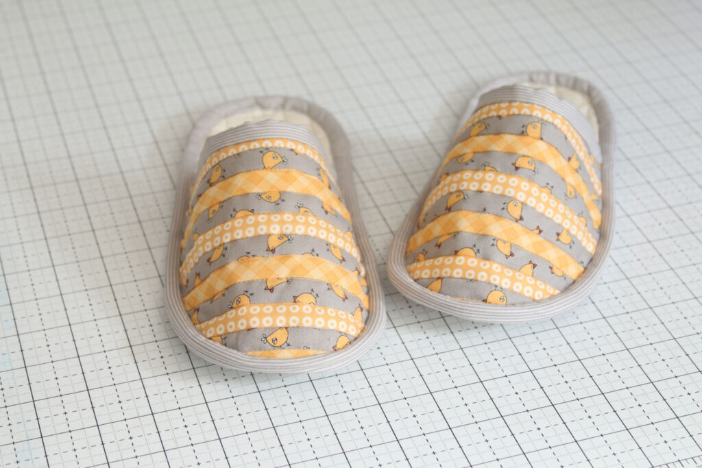 Quick and easy to make quilted slippers