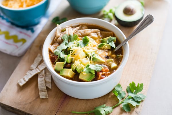 Freezer ahead Slow Cooker Veggie Tortilla Soup