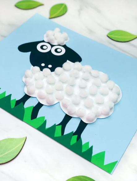cute and easy pom pom sheep craft for kids