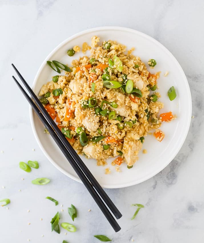 Low carb Cauliflower Chicken Fried Rice
