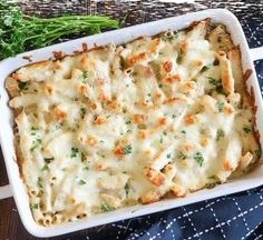 Low carb baked chicken Alfredo casserole