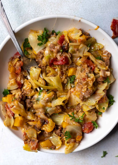 Low carb unstuffed cabbage casserole a great family dinner idea