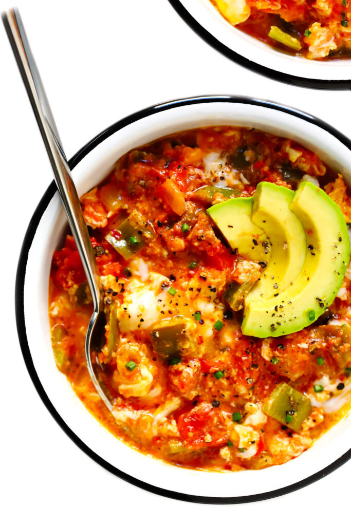 traditional Turkish menemen or Turkish egg scramble