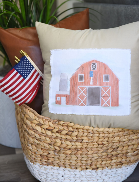 DIY patriotic pillow