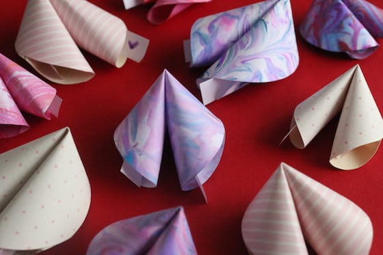 Valentines Paper Fortune Cookies for Kids to Make