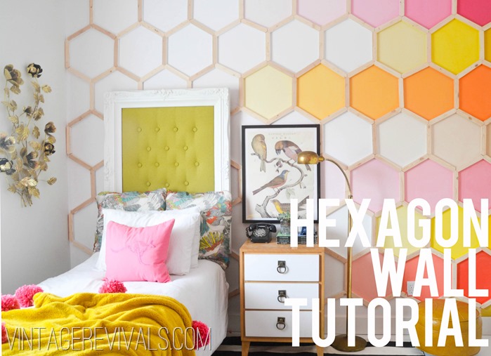 DIY Honeycomb Hexagon Wall design