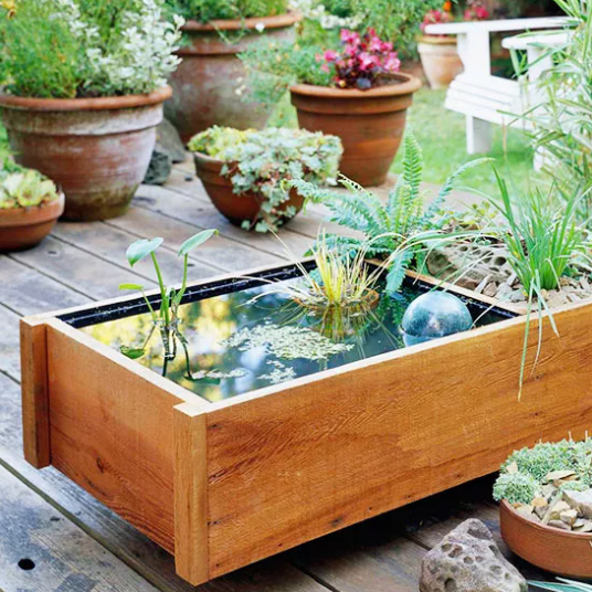DIY backyard pond box