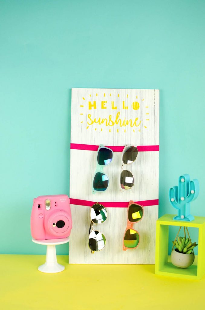 Hello Sunshine Sunglass Holder a perfect teen room decor