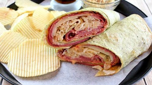 easy Reuben Wraps 