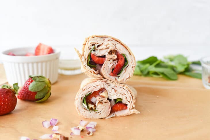 Turkey Strawberry Wrap a perfect light and delicious meal
